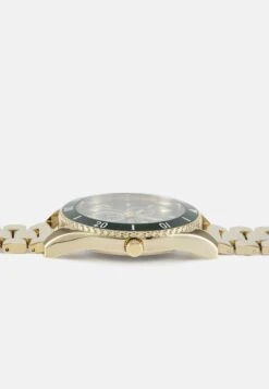 Pier One Unisex - Montre - Gold-Coloured/Green -France Pier One Soldes Boutique 07c3b40d62da402687b89a45e2e07eaa
