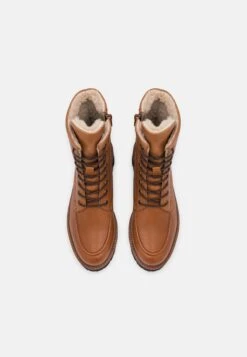 Pier One Leather Winter Boot - Bottines À Lacets - Cognac -France Pier One Soldes Boutique 2909c0ac9a4a4860bf21a6983dd5148f