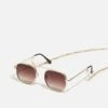 Pier One With Chain Set Unisex - Lunettes De Soleil - Brown
