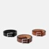 Pier One 3 Pack - Ceinture - Black - 802_Brown - 702_Cognac - 708