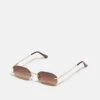Pier One Unisex - Lunettes De Soleil - Gold-Coloured