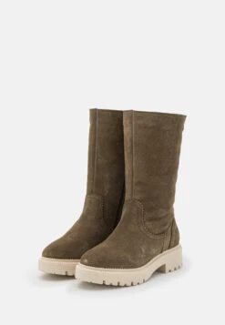 Pier One Leather Winter Boot - Bottes - Khaki -France Pier One Soldes Boutique 4be019c35c4c45beb144eb4aa53e93e8