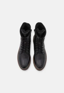 Pier One Leather Winter Boot - Bottines À Lacets - Black -France Pier One Soldes Boutique 5535d8d9274f472da52513465a503a1f