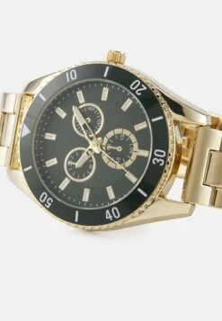 Pier One Unisex - Montre - Gold-Coloured/Green -France Pier One Soldes Boutique 7275b6174e554eb28ad065d148c1fe77