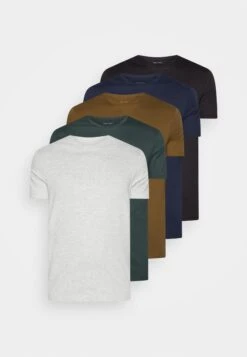 Pier One Unisex 5 Pack - T-Shirt Basique - Black /Dark Blue/Dark Green -France Pier One Soldes Boutique 8476a676b3d442a4819cc5177b9930ad