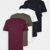 Pier One Unisex 5 Pack - T-Shirt Basique - White/Brown/Dark Blue -France Pier One Soldes Boutique bd6151aea1784537a374fbb05bf4ae08