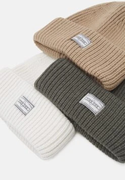 Pier One Unisex 3 Pack - Bonnet - Beige/Green/White -France Pier One Soldes Boutique c78d226f097e408aa23b2914e8a56ff4