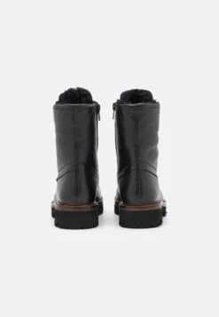 Pier One Leather Winter Boot - Bottines À Lacets - Black -France Pier One Soldes Boutique c8985760317f491096928bf8202d407d