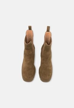 Pier One Leather - Bottines À Talons Hauts - Khaki -France Pier One Soldes Boutique d027936bad924b7580f943497494a525