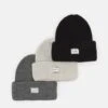 Pier One Unisex 3 Pack - Bonnet - Black/Dark Grey/Off-White