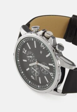 Pier One Unisex - Montre À Aiguilles - Black/Silver-Coloured -France Pier One Soldes Boutique f8fe8c4b4be54ebaa9a0409eab8e344a